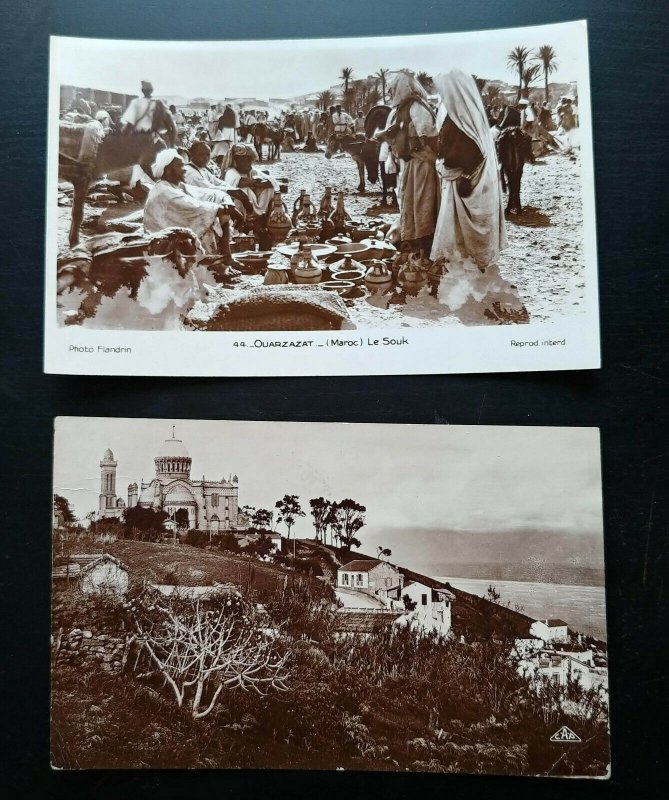 ALGERIA & MOROCCO 1930’s “VINTAGE” POSTCARDS ONE POSTALY USED