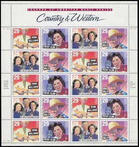 PCBstamps  US #2771/2774 Sheet $5.80(20x29c)Country & Western, MNH, (4)