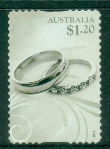 Australia 2010 Greetings Wedding Rings $1.20 P&S FU