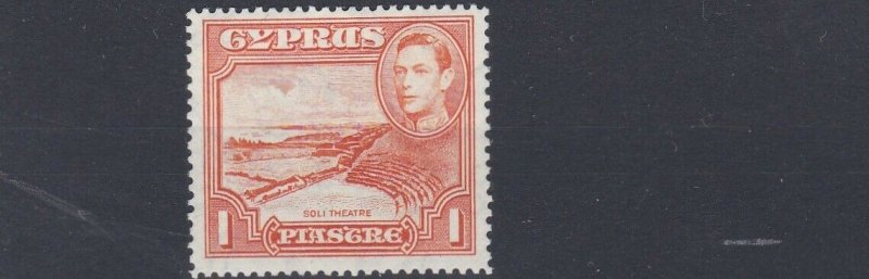 CYPRUS  1944  S G 154A  1PI ORANGE P 13 1/2 X 12 1/2  SCARCE MH CAT £550