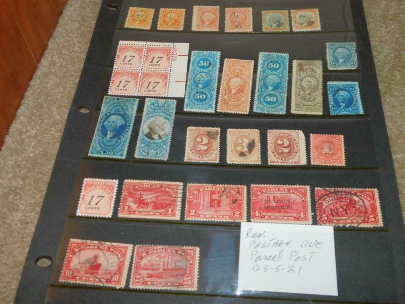 REVENUES, POSTAGE DUE & PARCEL POST, LOT#  RPD1( J104 MNH)