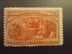 Sc# 239 MOG H - 1893 Colombian Issue 30c orange brown