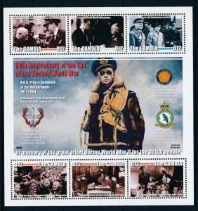 [81169] Gambia 2005 End Second World war Prince Bernard Sheet MNH