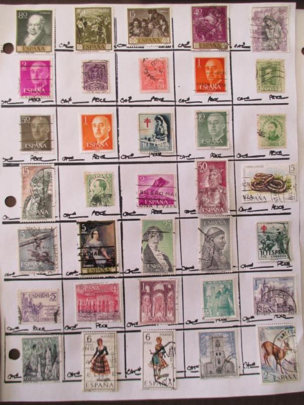 175 Spain Hinged On Pages- Unchecked - As Received - See Scans (R15)