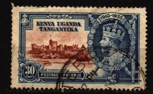 Kenya Uganda Tanganyika Used Scott 43 w/wrinkled paper and bent corner