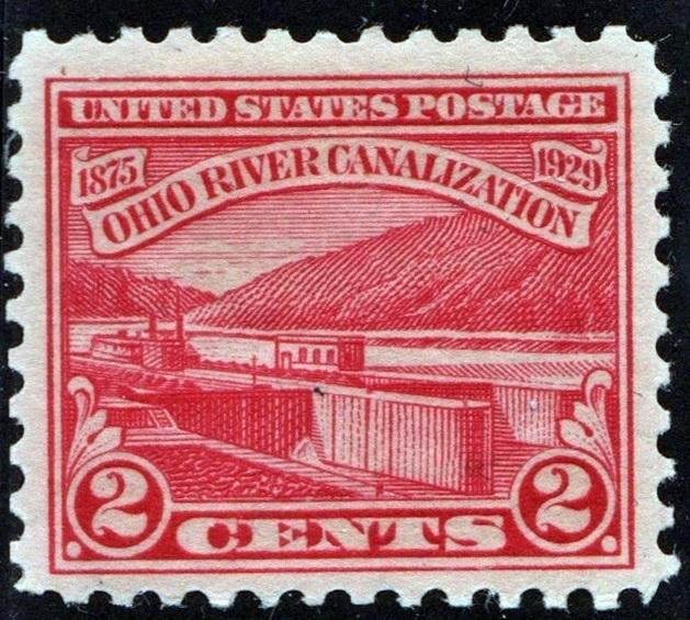 SC#681 2¢ Ohio River Canal (1929) MNH