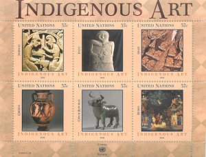 4. United Nations UN New York 2004 Indigenous Art Minisheet (125 x 96mm)