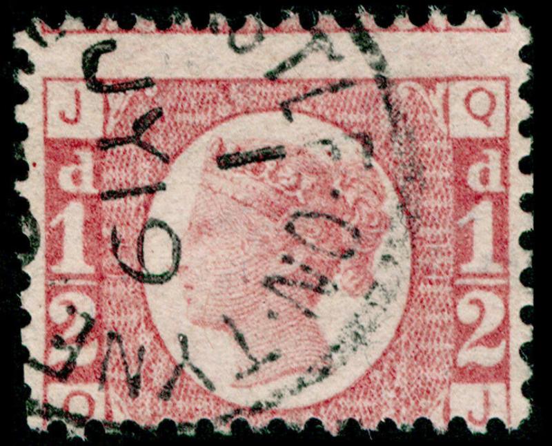 SG48, ½d rose-red PLATE 14, FINE USED, CDS. Cat £22. QJ