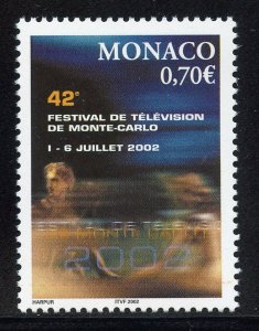 Monaco 2256 MNH, Monte Carlo Intl. Television Festival Issue from 2002.