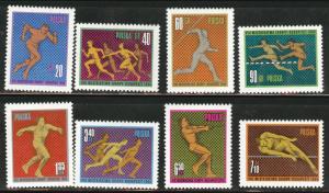 Poland Scott 1414-1421 MH* Sports set 1966