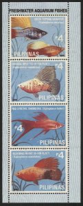 PHILIPPINES 1992 Sc 2186 Aquarium Fish  s/s MNH VF