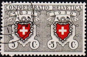 Switzerland. 1950 5c+5c S.G.522  Fine Used