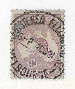 Australia Sc #50 9p violet used with SON CDS tiny faults VGF