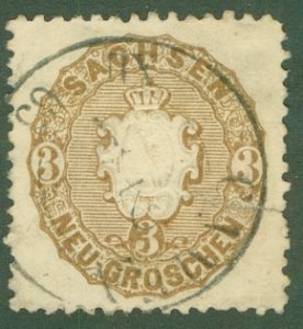 SAXONY GERMANY 9 USED (RL) 3846 CV $12.00 BIN $4.00