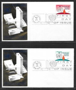 United Nations NY 242-43 25th HR Headquarters Cachet FDC