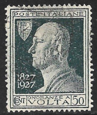 ITALY 1927 50c Alessandro Volta Issue Sc 189 VFU