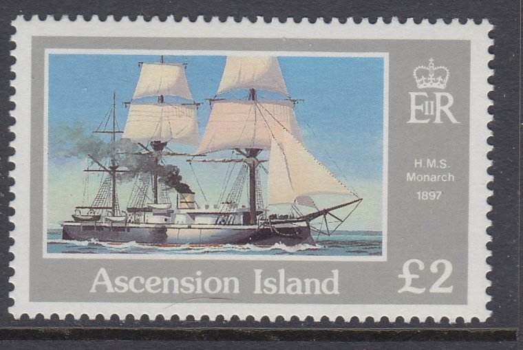 Ascension 415 Sailing Ship MNH VF