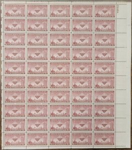 Scott #1002 American Chemical Society (Kaliapparat) Sheet of 50 Stamps - MNH