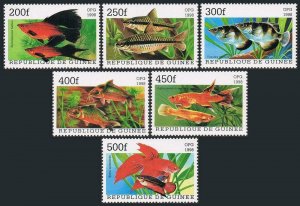 Guinea 1999 year,6 stamps + sheet,MNH. Fish.