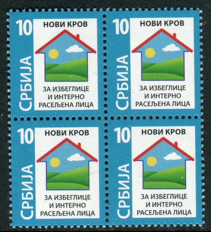 0718 SERBIA 2014-Roof for Refugees and Internally Displaced Persons-MNH Block 4x