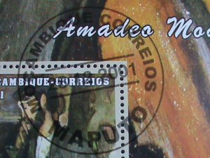 ​MOZAMBIQUE-2001 SC#1509-WORLD FAMOUS PAINTING -AMADEO MODIGLIANI CTO S/S VF