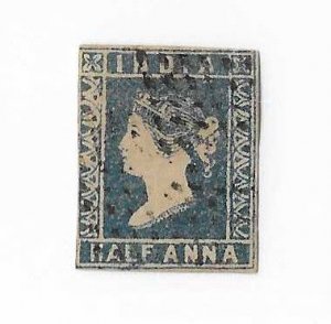 India Sc #2  1/2 anna blue Die 1 used VF