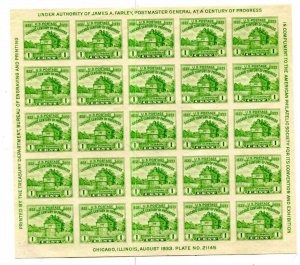 US Scott #731-732 Century Of Progrss Sheets NGAI. Free Shipping.