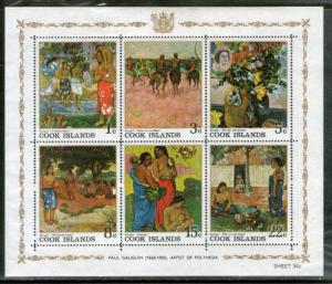 Cook Islands 1967 Famous Gauguin Paintings Art Sc 226a M/s MNH # 9651