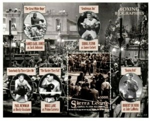 Sierra Leone 1993 - Boxing Biographies, Movies - Souvenir Sheet - Sc 1612 - MNH