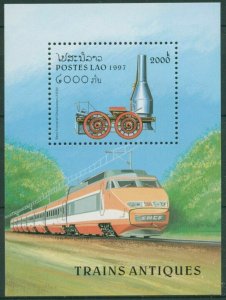 1997 Laos 1560/B159 Locomotives 10,00 €