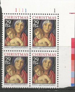 US  2710  MNH,  PLATE BLOCK,  MADONNA AND CHILD