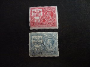 Stamps - British Honduras - Scott#89-90- Mint Hinged & Used Part Set of 2 Stamps