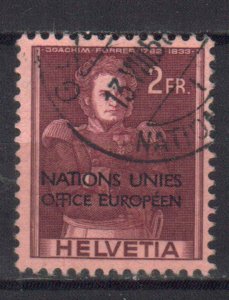 SWITZERLAND STAMPS, 1950 UN EUROPEAN OFFICE. Sc.#7O17 USED