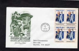 1756 George Cohan, blk/4 FDC Artmaster addressed