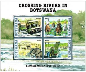 Botswana - 2017 Crossing Rivers MS MNH**