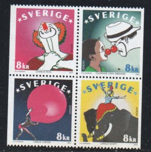 Sweden Sc 2439 2002 Europa stamp booklet pane of 4 mint NH