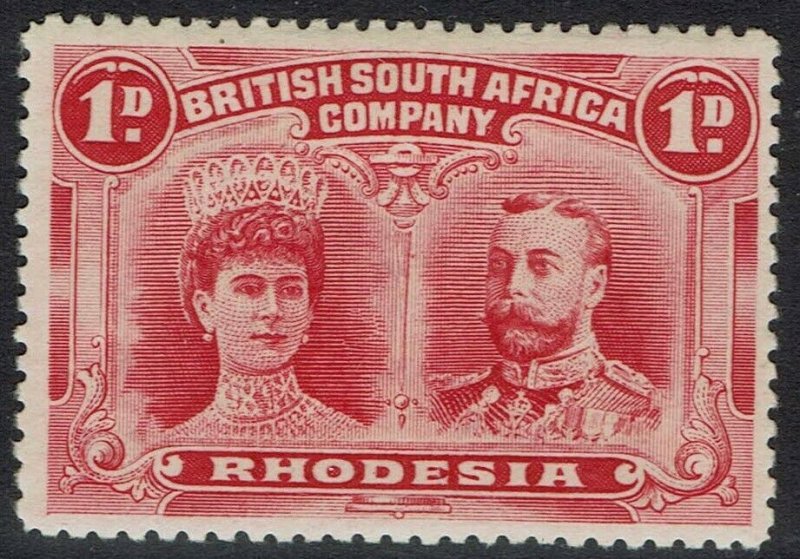 RHODESIA 1910 KGV DOUBLE HEAD 1D PERF 14 