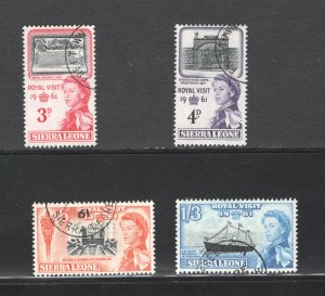 Sierra Leone, Scott #221-4   VF, Used, Royal Visit, CV $3.65 ..... 5690128