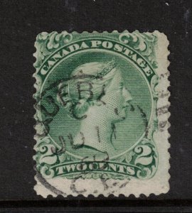 Canada #24 Used With July 11 1869 Quebec CDS Cancel