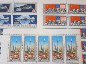 Russia 1975 Sc 4338-41 space sheet set MNH