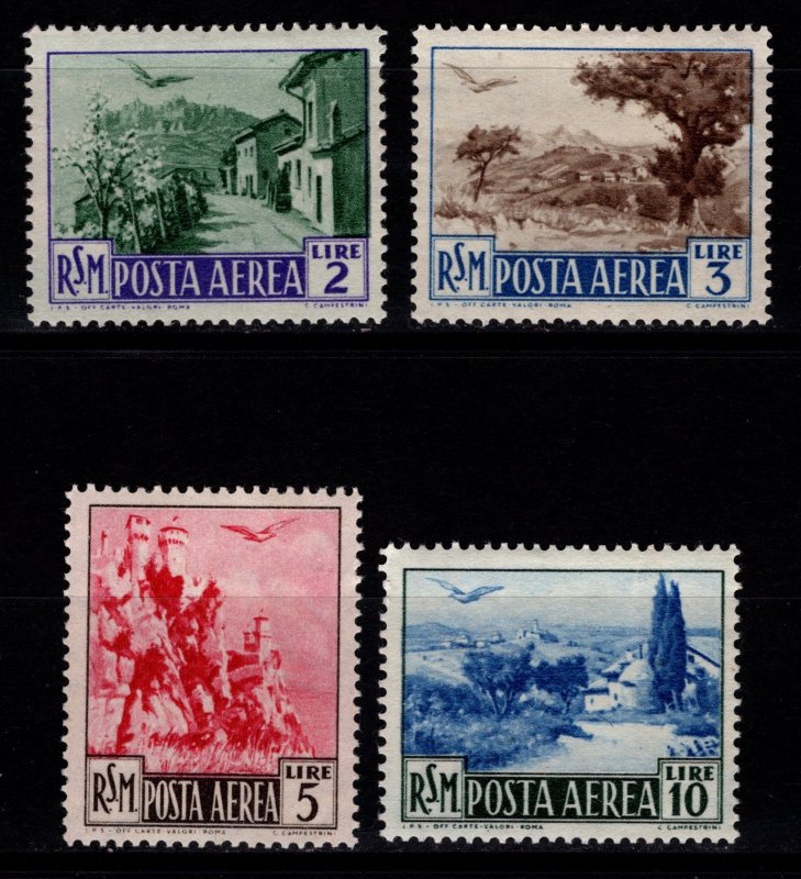 San Marino 1950 Air Mail, Views, Part Set [Unused]