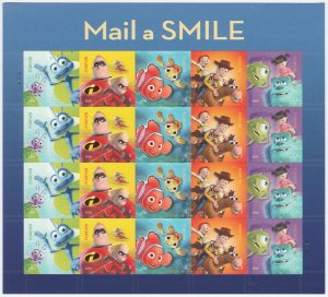 4677-81 4681a Pixar Mail a Smile Pane of 20