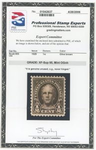 USA 653 - 1/2 cent Hale - PSE Graded Cert: XF/Superb 95 Mint OGnh