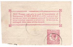 (I.B) New Zealand Postal : Newspaper Postage ½d (part wrapper)