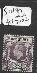 MALAYA STRAITS SETTLEMENTS (P0712B) KE   $2.00  SG 137 MOG 