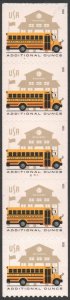 SC#5741 (Additional Ounce) School Bus Plate Strip of Five: #B11111 (2023) SA
