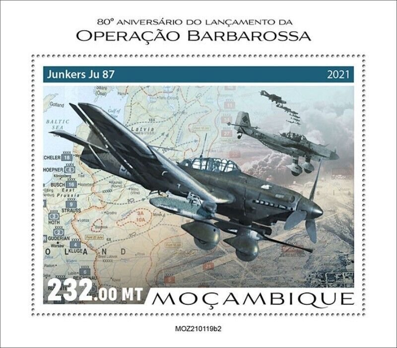 Mozambique - 2021 WWII Operation Barbarossa - Stamp Souvenir Sheet - MOZ210119b2