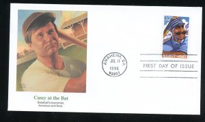 US 3083 Folk Heros - Mighty Casey UA Fleetwood cachet FDC