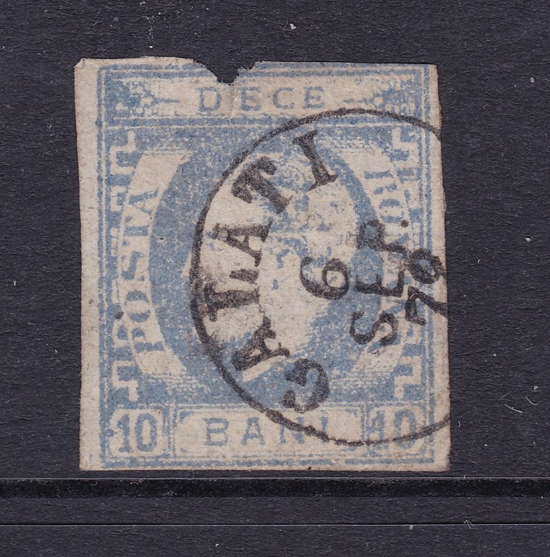 Romania an 1869 10b used but fault