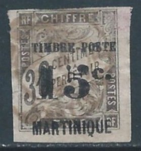 Martinique #25 Used 15c on 30c Imperf Fr. Col. Postage Due Issue